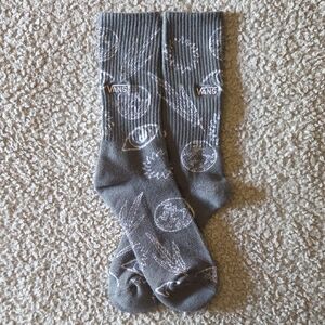 NWOT Vans Embroidered Logo Patterned Ribbed Crew Socks